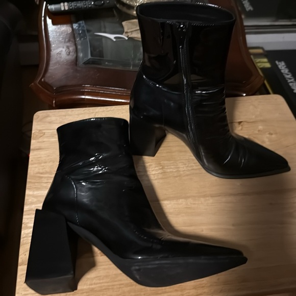 Jeffrey Campbell Black Heeled Boots - Picture 2 of 2